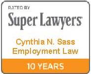 2015 Cynthia N. Sass Florida Super Lawyer 10 Year Anniversary Employment Law