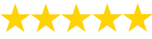 Picture of five gold stars in a row