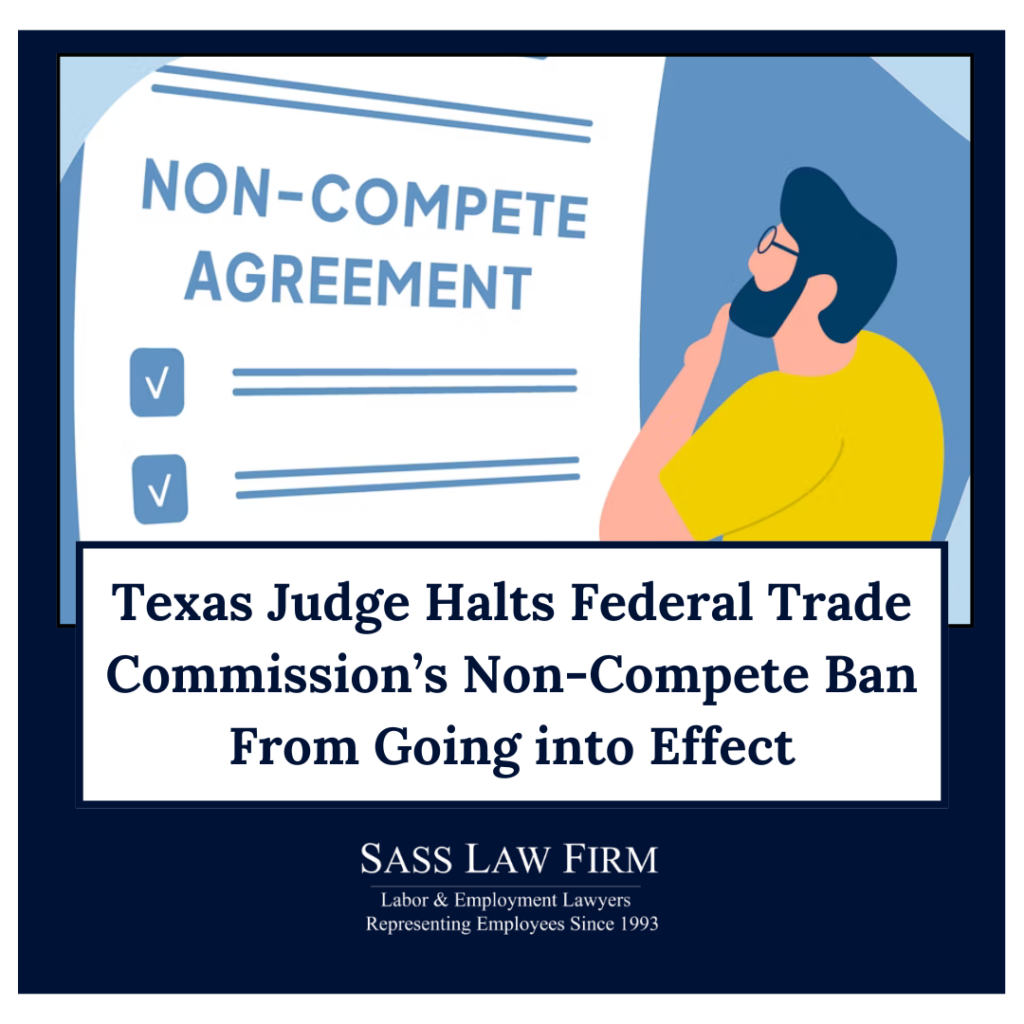 Sass Law Firm Blog FTC Non-Compete Ban Challenged